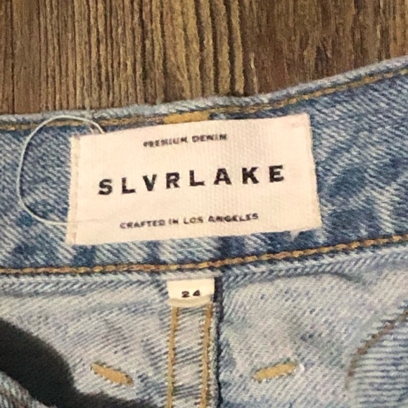 SLVRLAKE Jeans Women's 24 Beatnik High Rise Slim Straight Leg Designer Denim - Picture 2 of 6